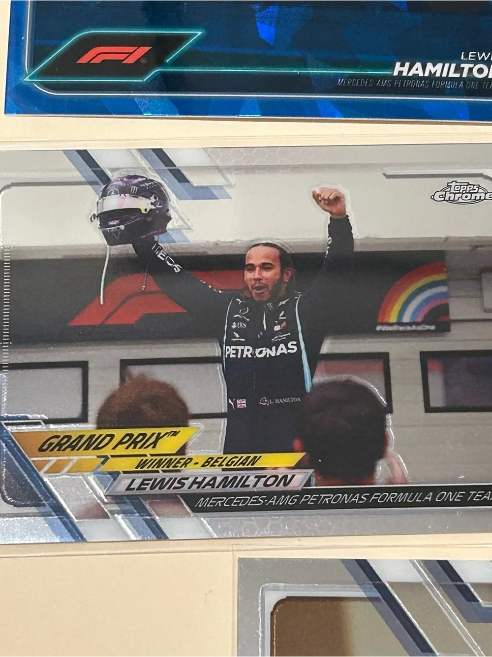 Topps Lewis Hamilton Racing Cards – Blue, Black, Yellow Accents